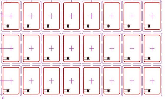 Dimensione personalizzata Carta RFID Inlay Prelam HF Smart Card senza contatto 13.56MHZ