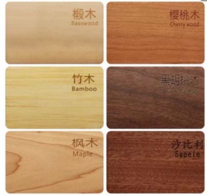 Bamboo Wood Smart Card Business Key 125KHZ / 13.56MHZ Per il controllo degli accessi agli hotel