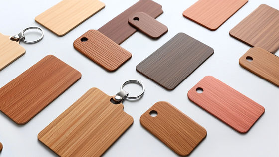 Carte chiave in legno RFID 86x54mm 1,1-1,2mm Spessore personalizzabile