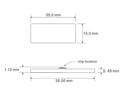 Tag RFID UHF automatizzato e intelligente con chip UC ODE 8 per la gestione della biancheria