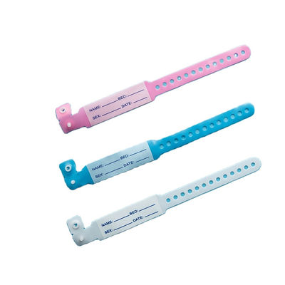 Stampa del logo Pvc Ospedale Braccialetto medico, RFID NFC Tag Braccialetto Disposable