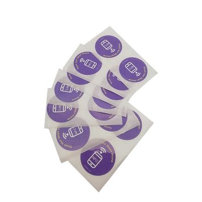 Etichetta intelligente NFC stampata su misura 13.56MHZ NFC adesivi personalizzati senza contatto