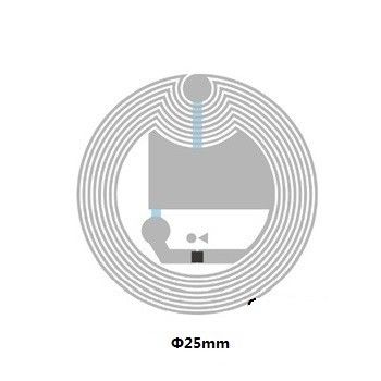 0.07mm Spessore carta NFC chip adesivo NFC etichette riscrivibili Alta frequenza 13,56mhz