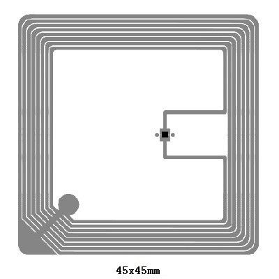 Dia 25mm RFID Chip Inlay 13.56MHZ RFID Dry Inlay 1cm-3cm Range di lettura