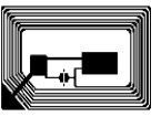 PET NFC Wet HF RFID Inlay 13.56MHZ Frequenza 25x40mm Per chiavetta / etichetta