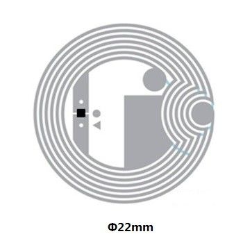 13.56MHZ UHF Wet Inlay RFID Tag Dia 25mm Per carta / chiavetta / braccialetto