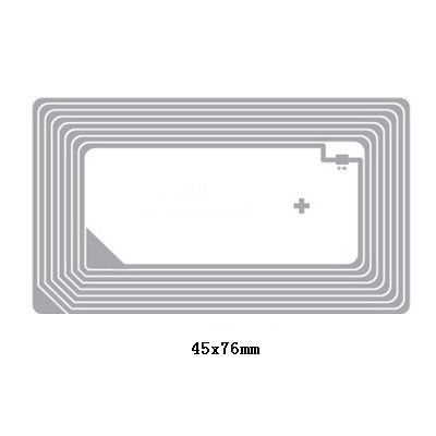 45x76mm HF RFID Inlay PET Materiale 13,56MHZ Frequenza Antenna incisa