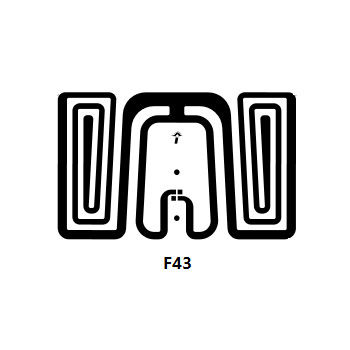 Dimensioni personalizzate 26x16mm F43 Intaglio RFID UHF a secco con chip Impinji Monza 4