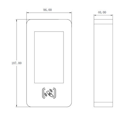 Dispositivo di lettura RFID intelligente a colori personalizzato integrato nell'antenna per il controllo degli accessi